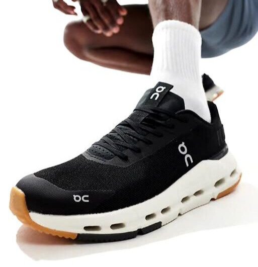On Cloudnova Black/White Lifestyle Sneakers