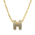 18K Mini Pop Hermes Grey Necklace