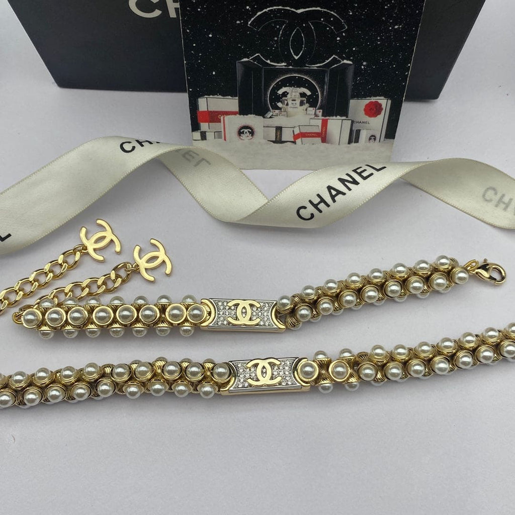 18K  Chanel Pearls Chain Necklace