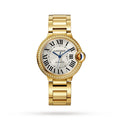 Ballon Bleu de Cartier 33 Watch - 33mm, 18K Yellow Gold, Silver Dial, Yellow Bezel