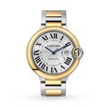 Ballon Bleu de Cartier 42 Watch - 42mm, Two - Tone Steel & 18K Yellow Gold, Silver Dial