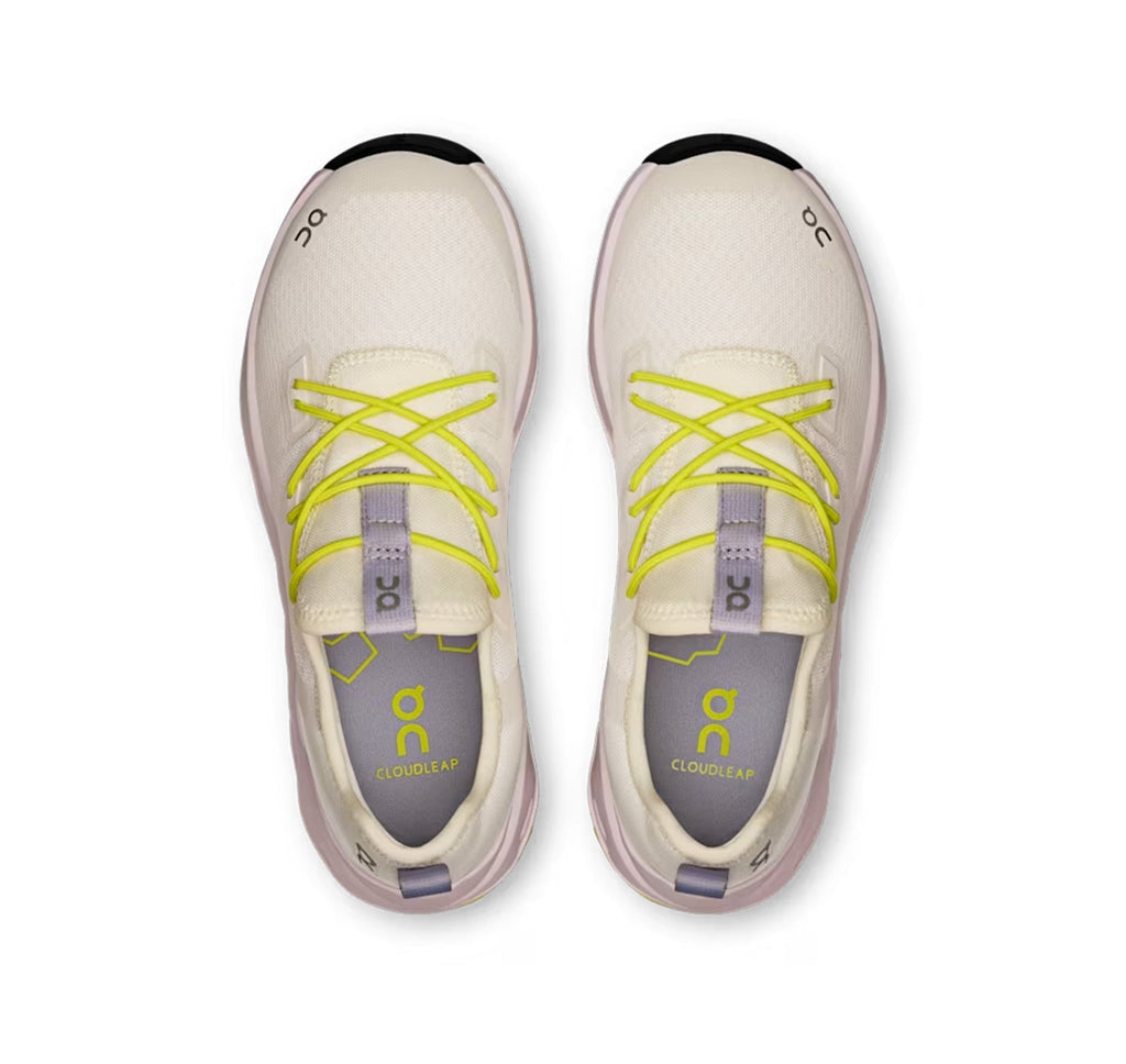 On Little Kids' Cloudleap Ivory/Orchid Athletic Shoes