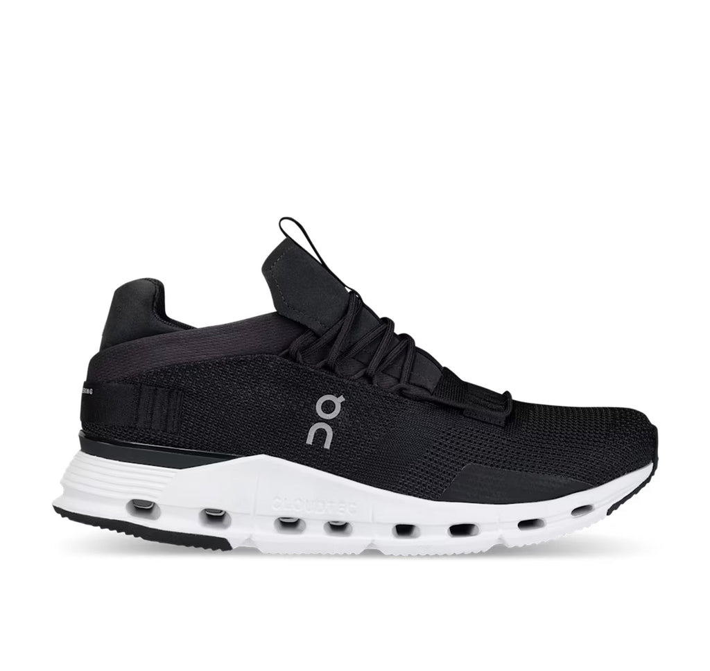 On Women's Cloudnova Phantom/White Lifestyle Sneakers