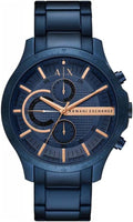 Armani Exchange Hampton AX2430 Men's Chronograph Watch - Blue Dial with Blue Stainless Steel Strap