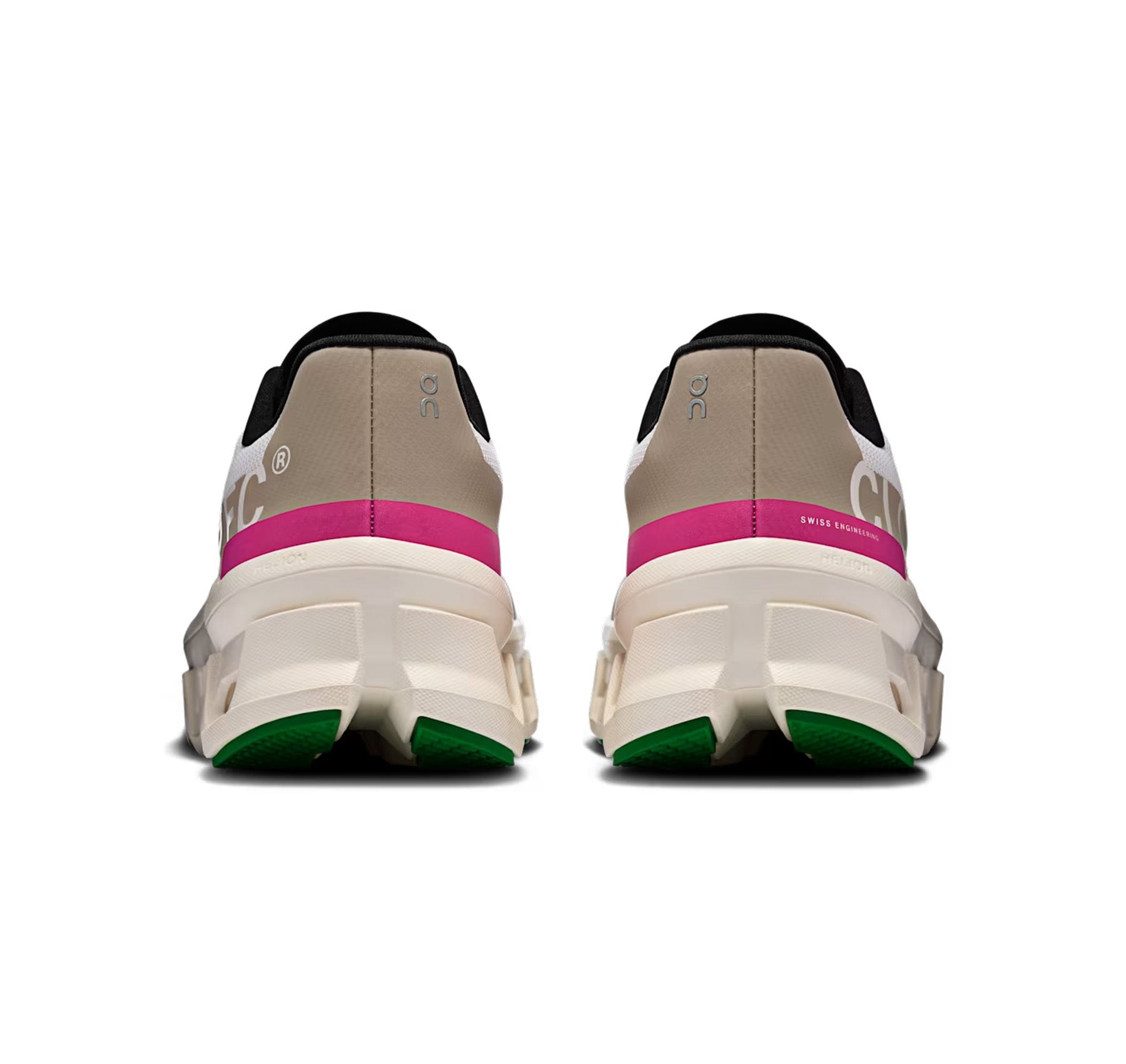 On Women's Cloudmonster Silver/Ivory Running Shoes