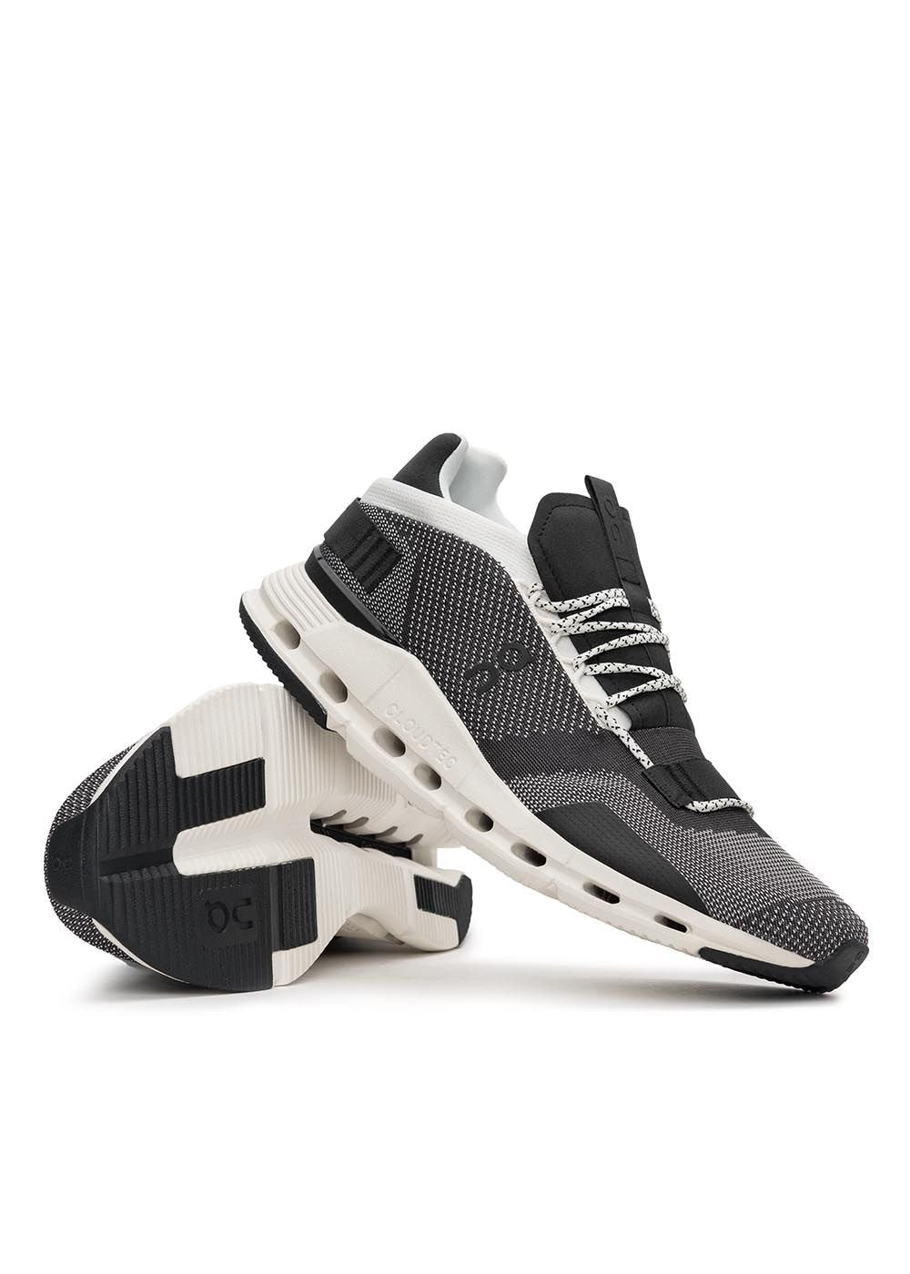 On Cloudnova Black/White Lifestyle Sneakers