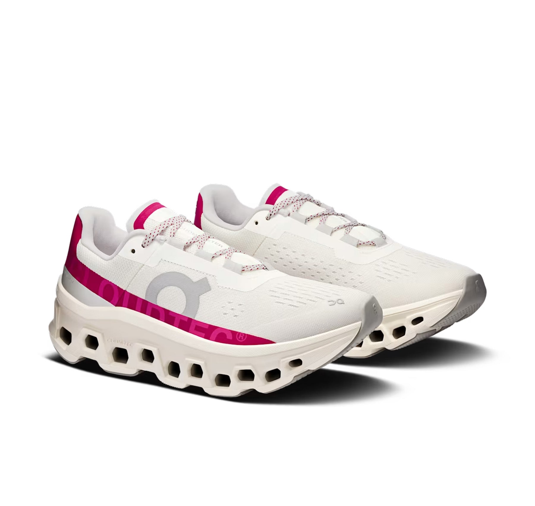 On Women's Cloudmonster Ivory/Grenadine Running Shoes