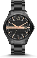 Armani Exchange Hampton AX2150 Men's Chronograph Watch - Black Dial with Black Stainless Steel Bracelet