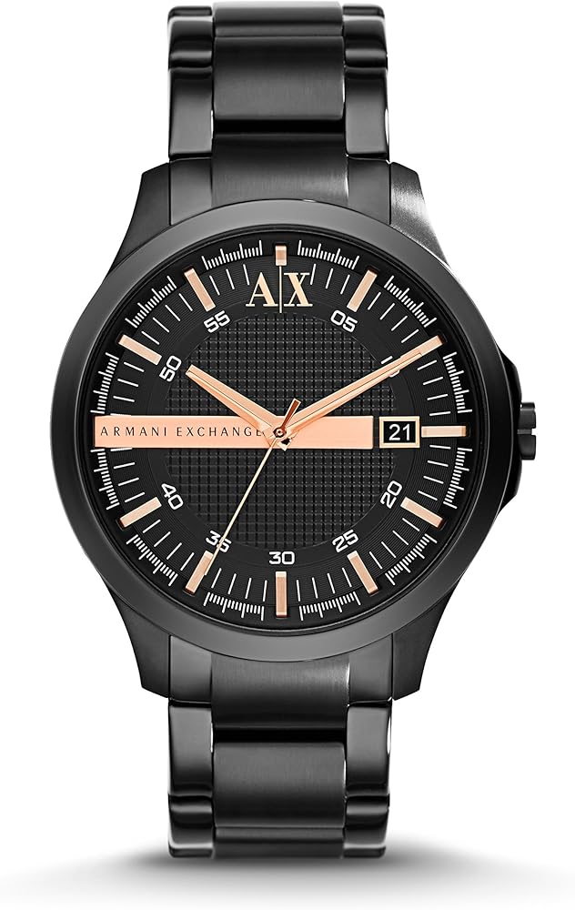 Armani Exchange Hampton AX2150 Men's Chronograph Watch - Black Dial with Black Stainless Steel Bracelet