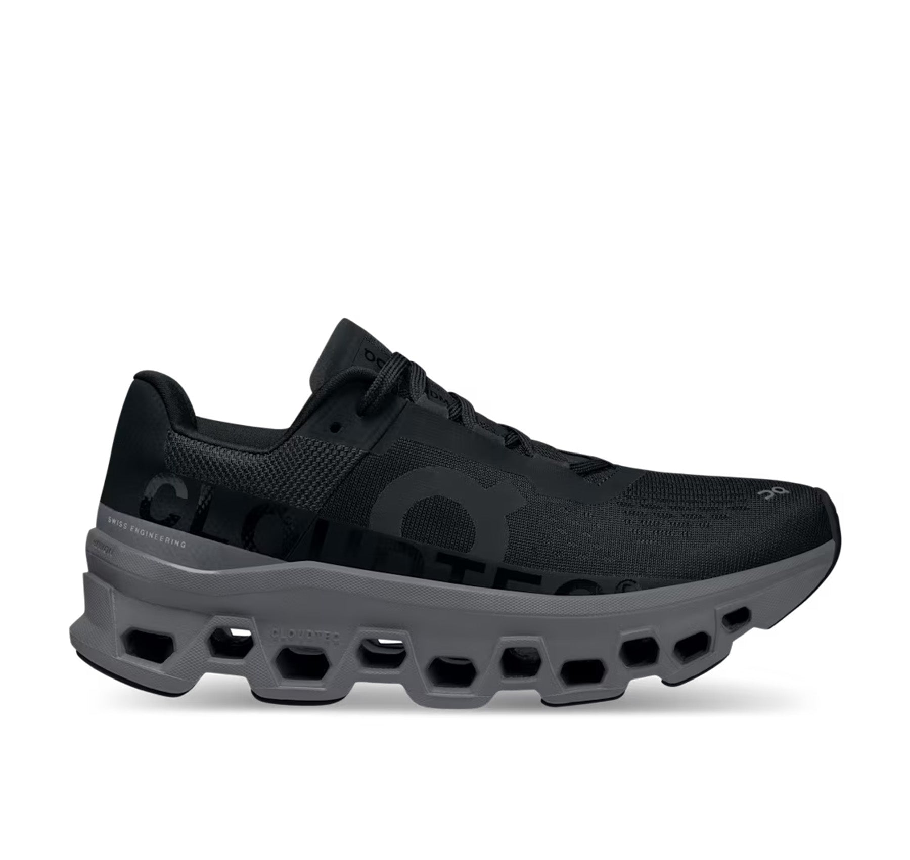 On Women's Cloudmonster Black/Magnet Running Shoes