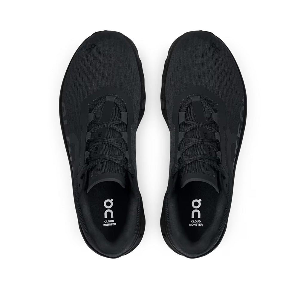 On Men's Cloudmonster All Black Running Shoes