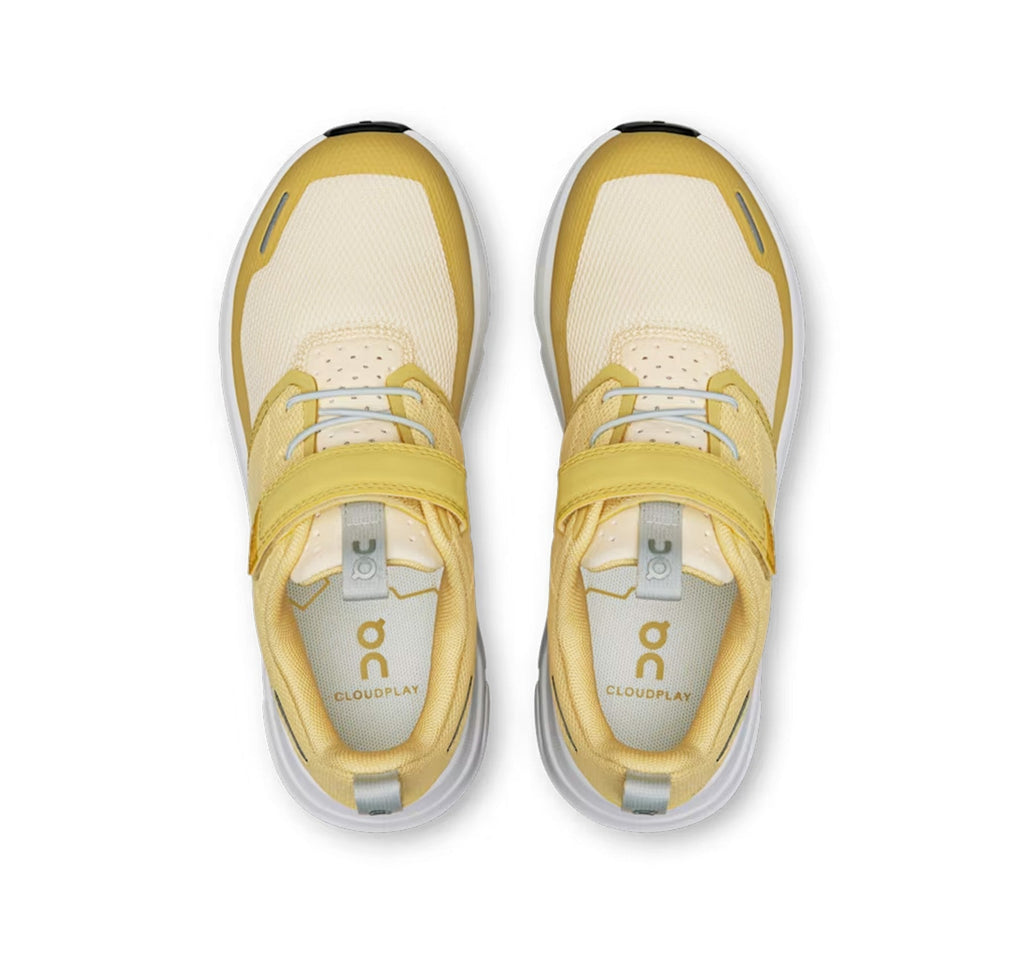 On Little Kids' Cloud Play Citrine/White Athletic Shoes