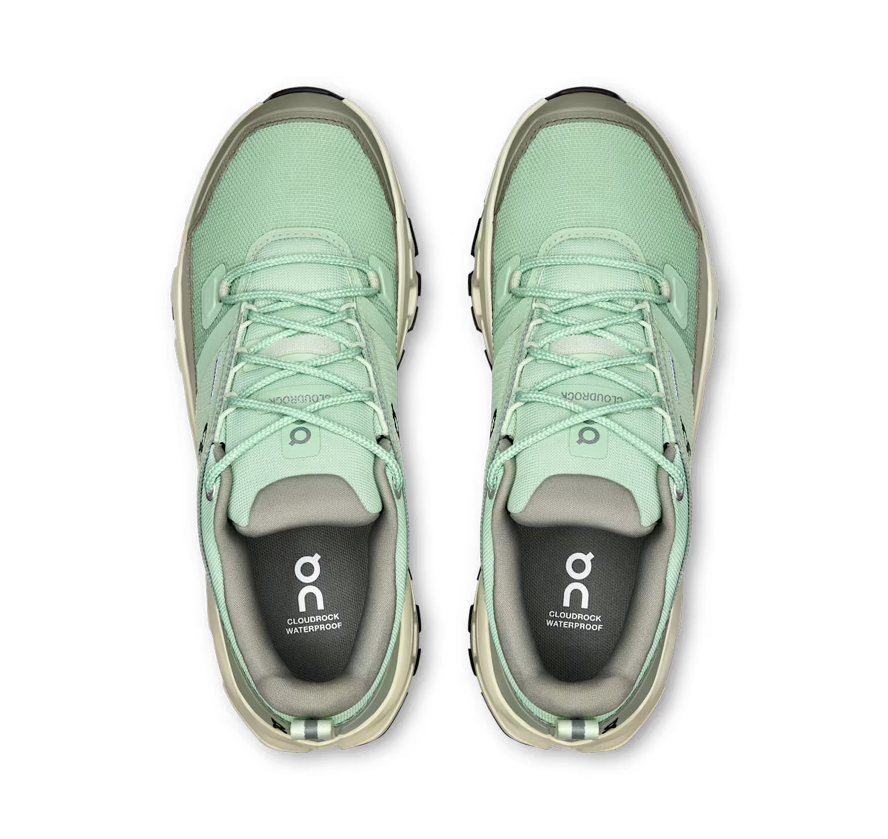 On Women's Cloudrock Low Waterproof Mineral/Aloe Hiking Shoes
