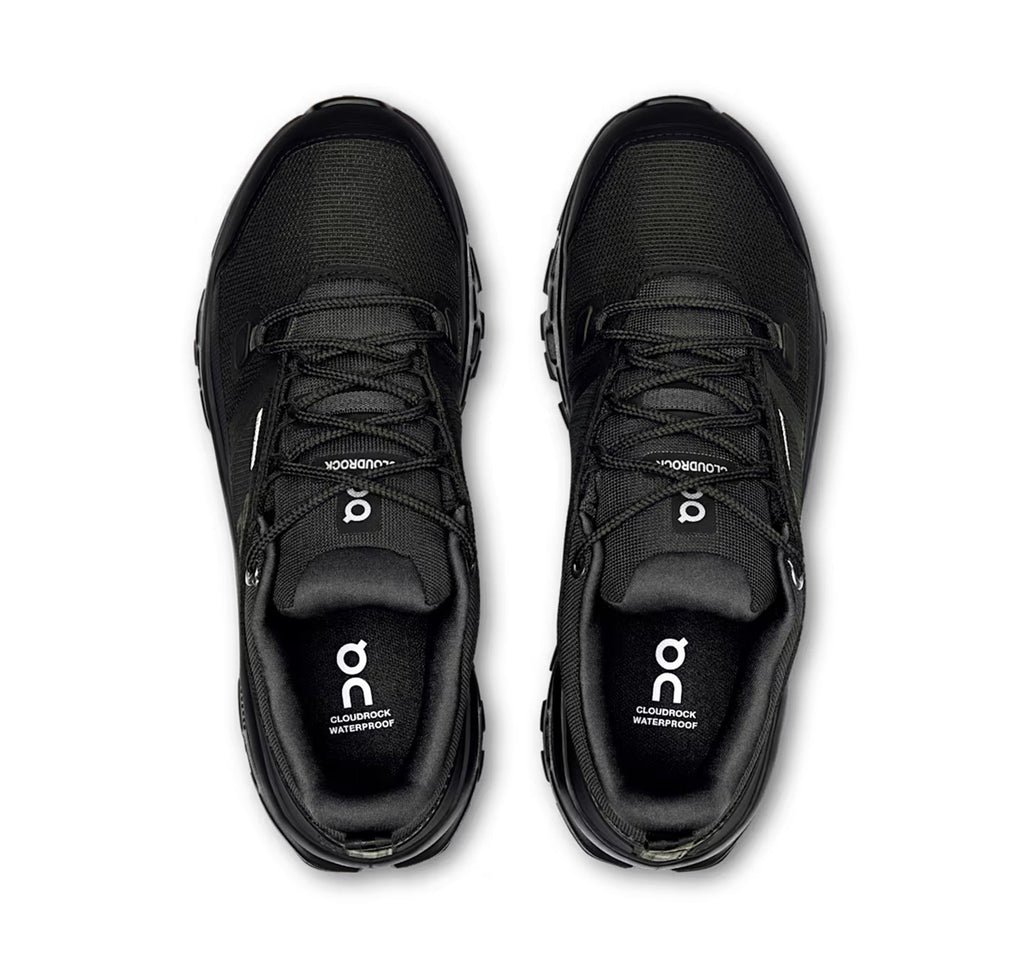 On Women's Cloudrock Low Waterproof Black Hiking Shoes