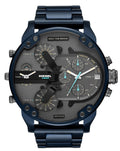 Diesel DZ7414 Daddy 2.0 Chronograph Men's Watch - Grey Dial & Blue Stainless Steel Strap