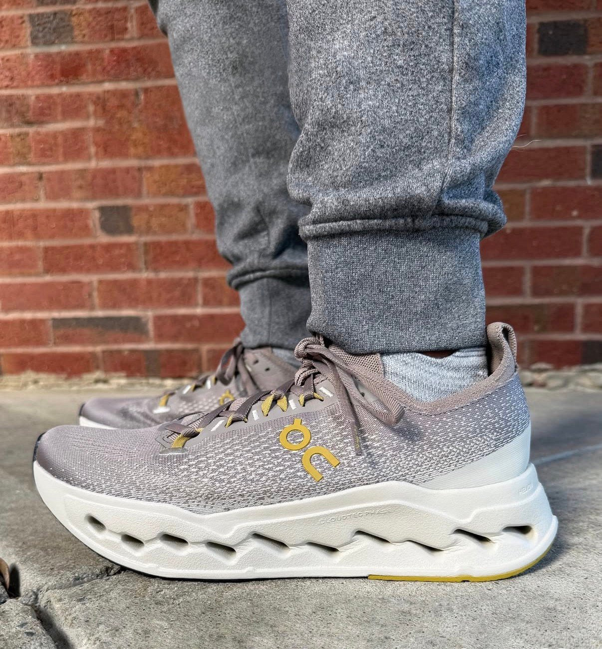On Cloudsurfer Max Cinder Pelican Running Shoes