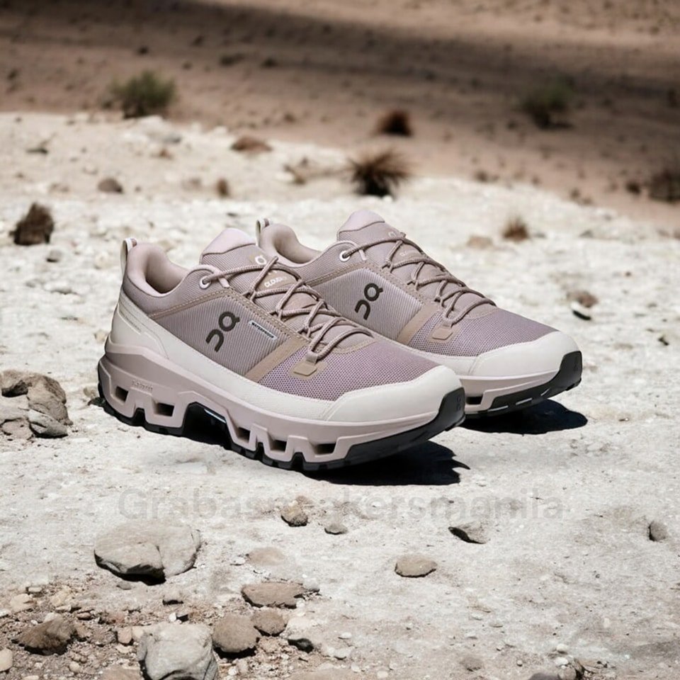 On Cloudrock Low Waterproof Cinder Fog Hiking Shoes