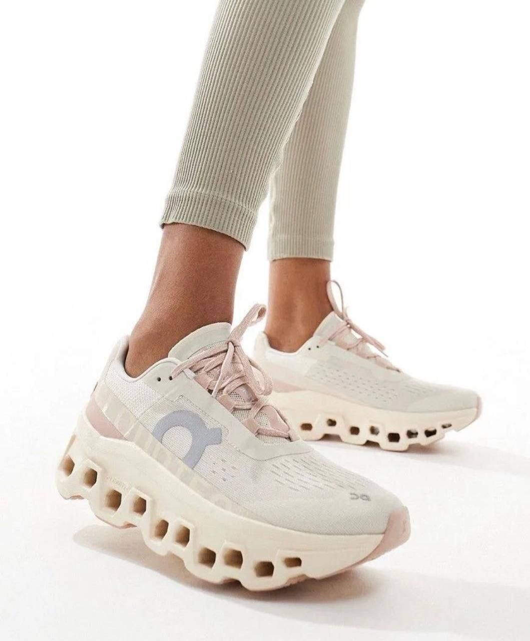On Cloudmonster Moon Fawn Running Shoes