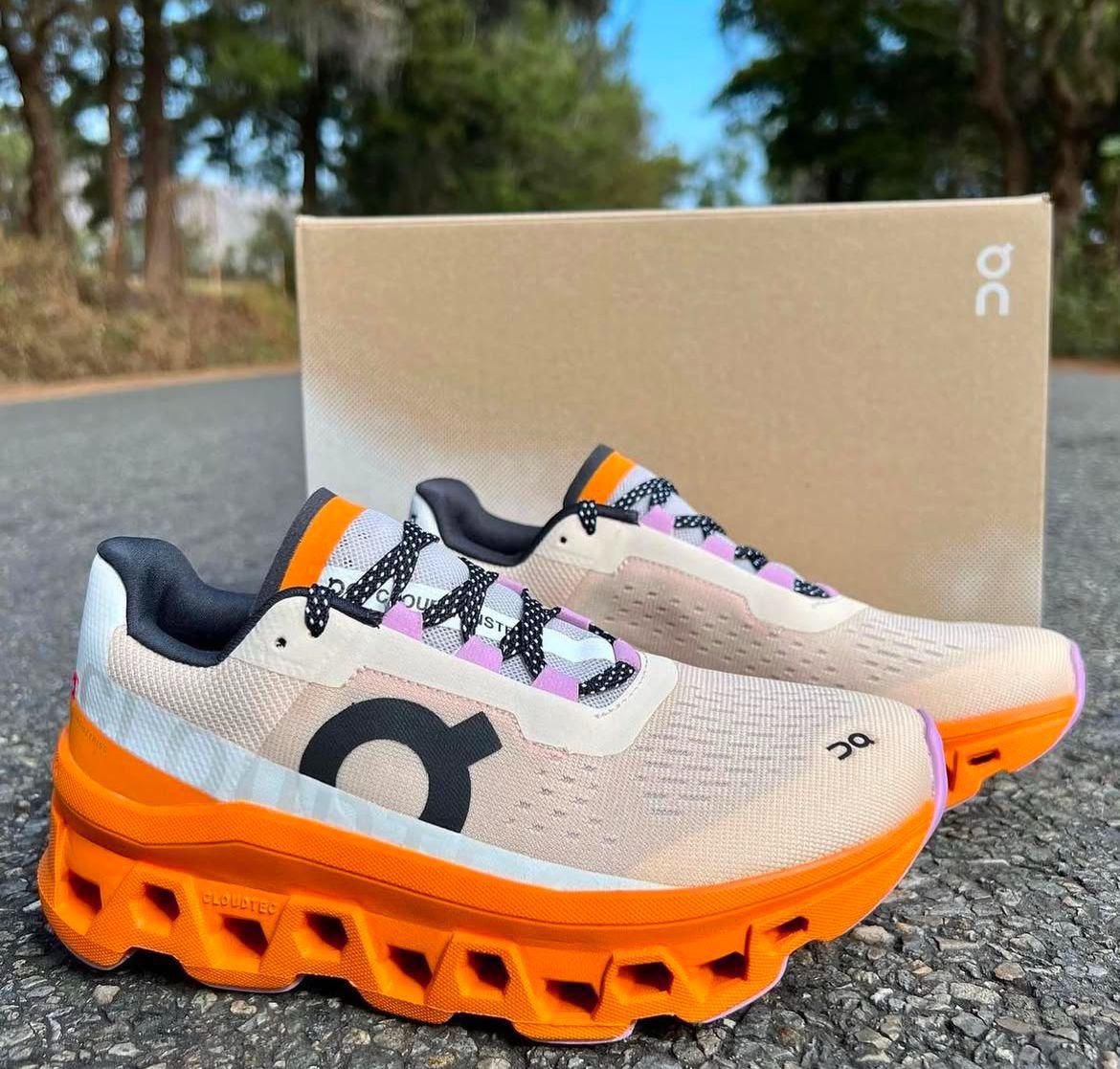 On Cloudmonster 2 Fawn/Turmeric Running Shoes
