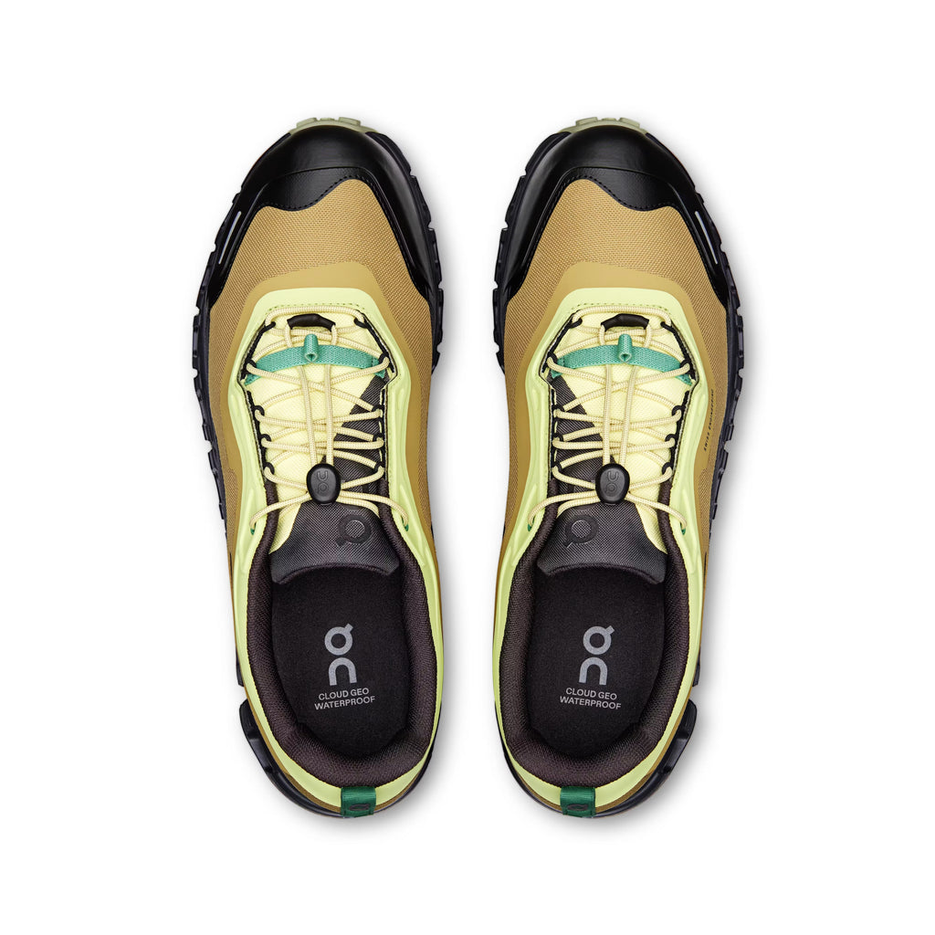 On Men's Cloud 6 Geo Waterproof Limelight/Safari Lifestyle Sneakers