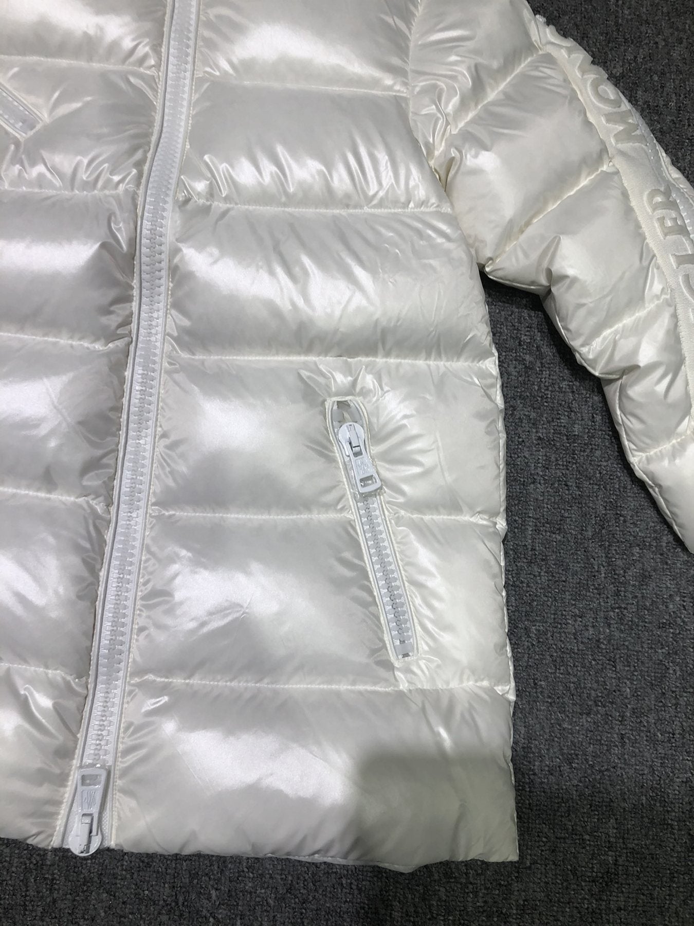 Moncler Hooded Puffer Coat — detail