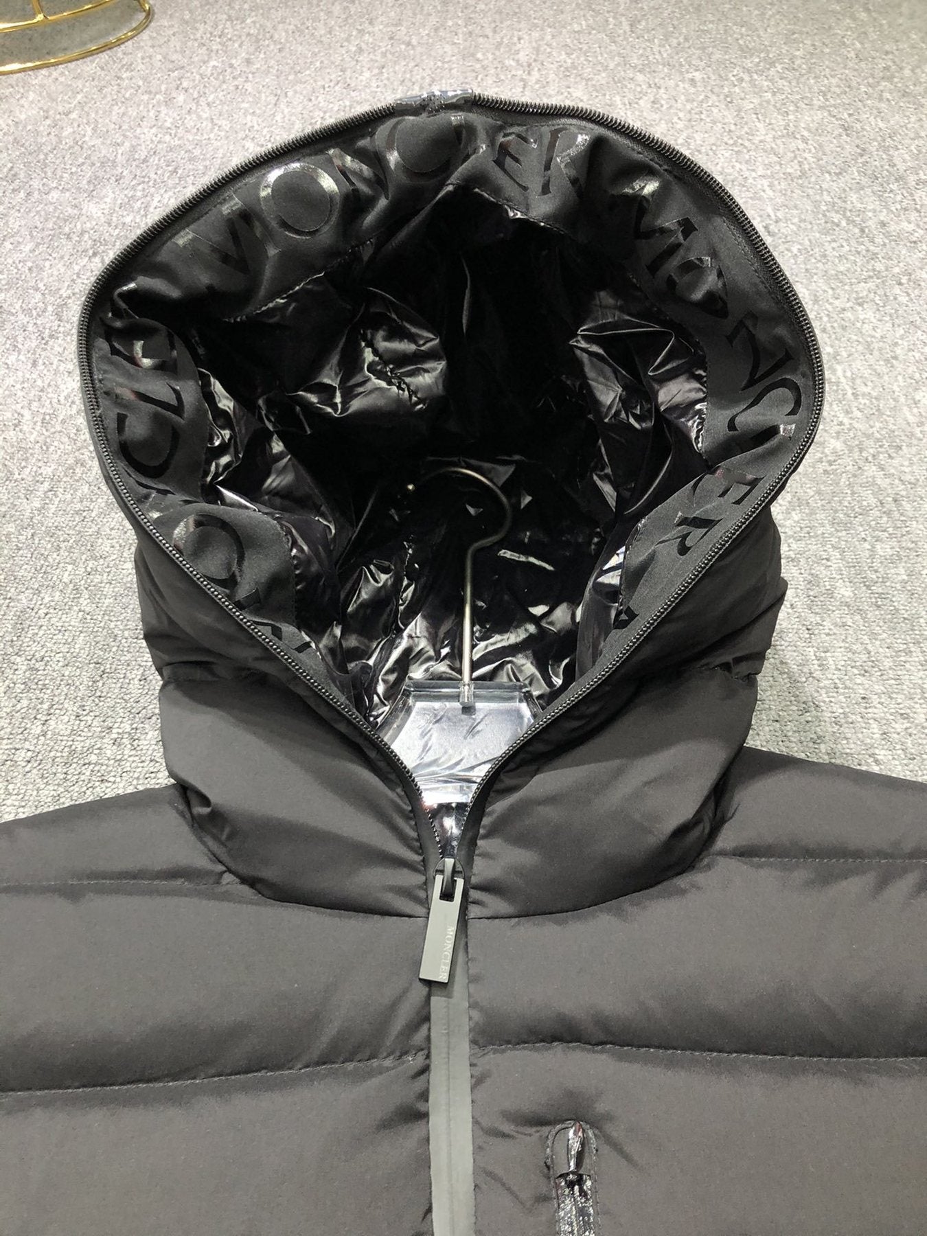 Moncler Women's Hooded Quilted Puffer Coat — detail