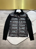 Moncler Quilted Knit-Sleeve Zip Jacket — hero
