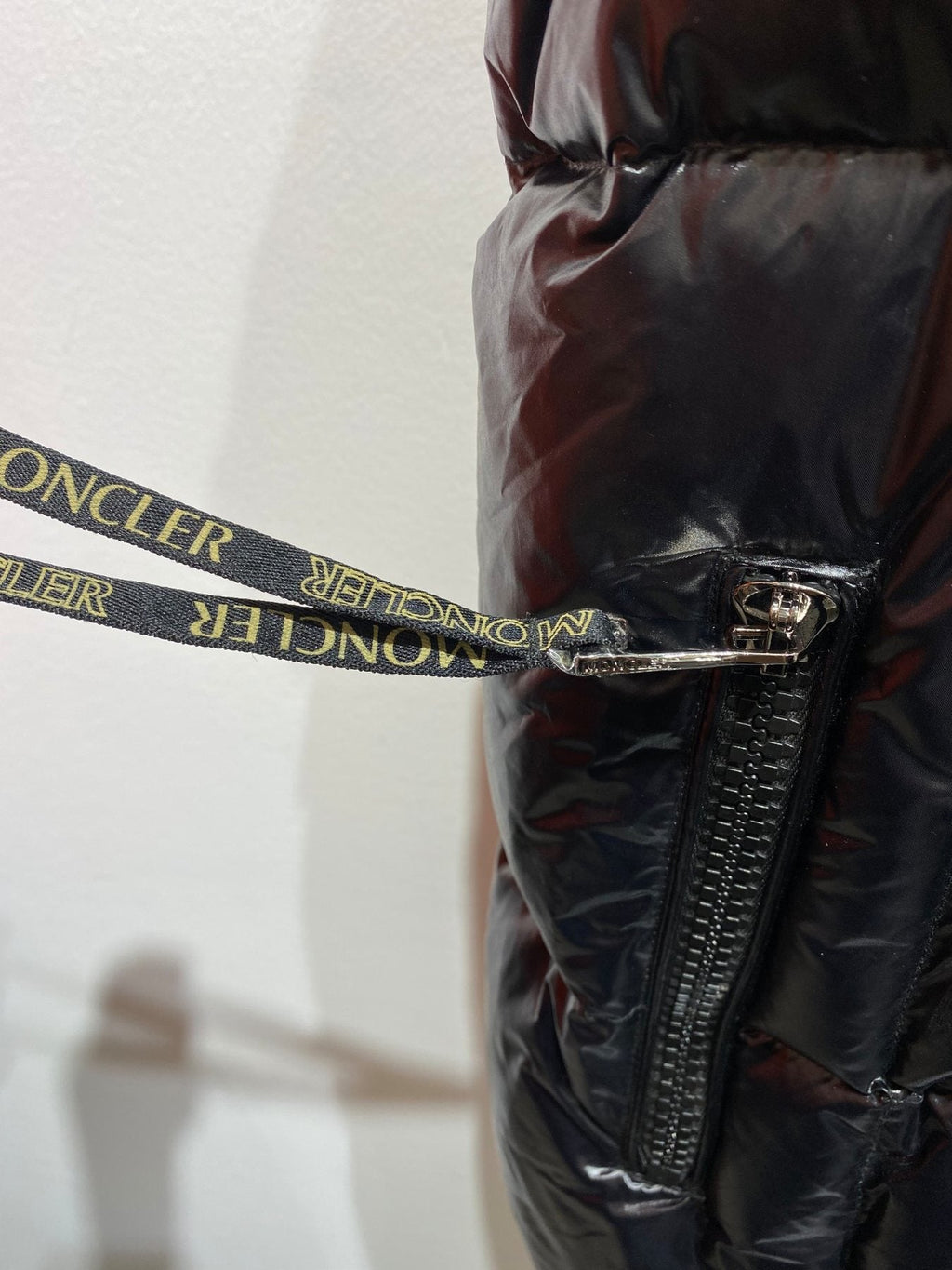 Moncler Women's Hooded Quilted Down Vest — detail