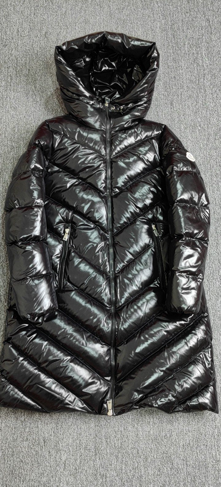 Moncler Women's Hooded Long Down Coat — front