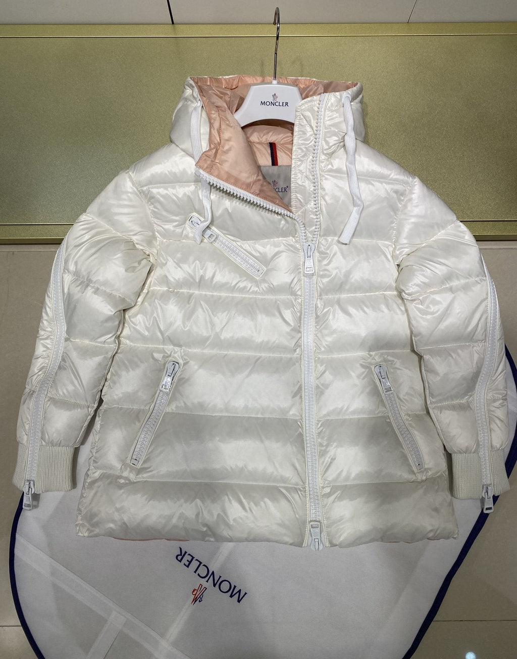Moncler Reversible Hooded Puffer Coat — detail