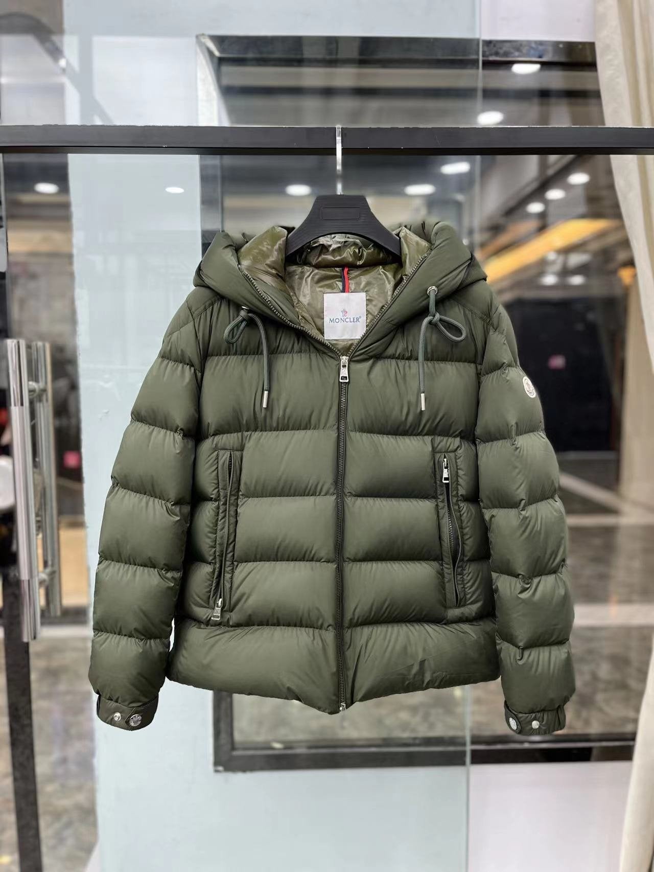 Moncler Hooded Short Down Coat — front