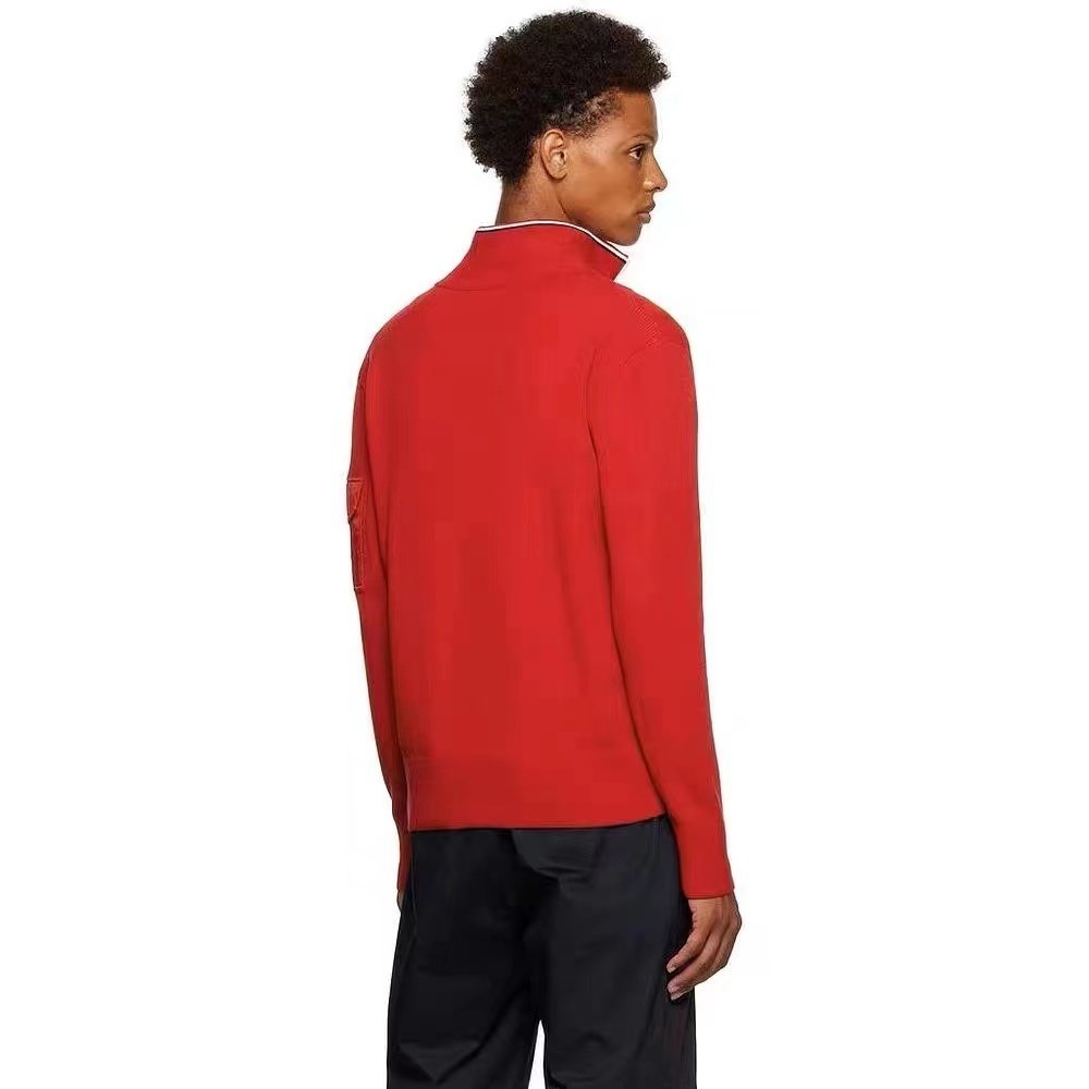 Moncler Men's Full-Zip Mock-Neck Knit Jacket — back