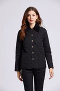 Burberry Diamond-Quilted Snap-Front Jacket — hero