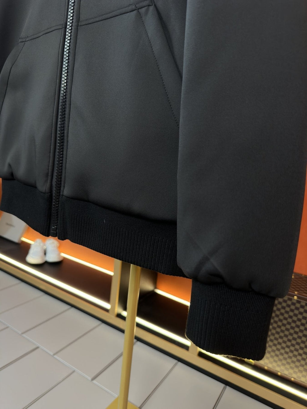Burberry Reversible Black Hooded Puffer Jacket — detail