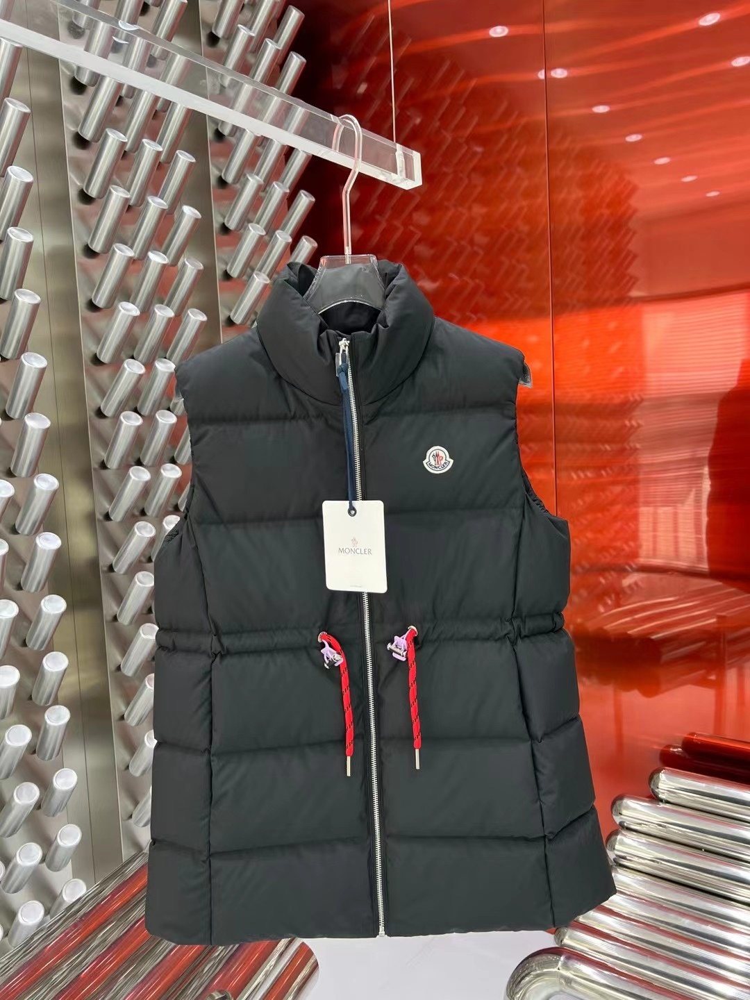 Moncler Women's Quilted Zip-Front Vest — hang_tag