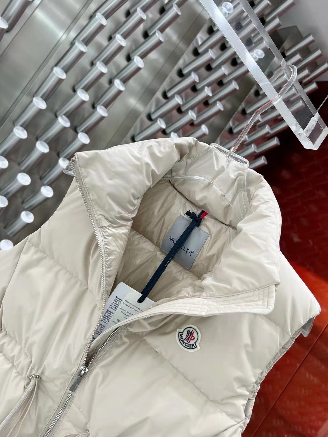 Moncler Women's Quilted Zip-Front Vest — neck_label
