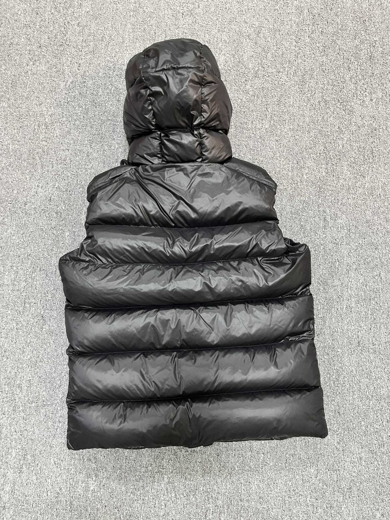 Moncler Hooded Quilted Down Vest — back