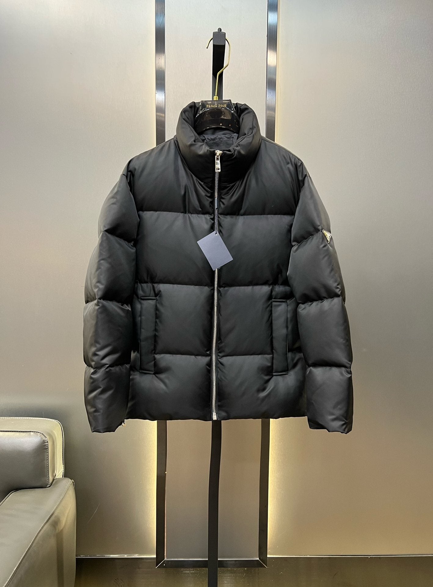 Prada Black Quilted Puffer Jacket — hero