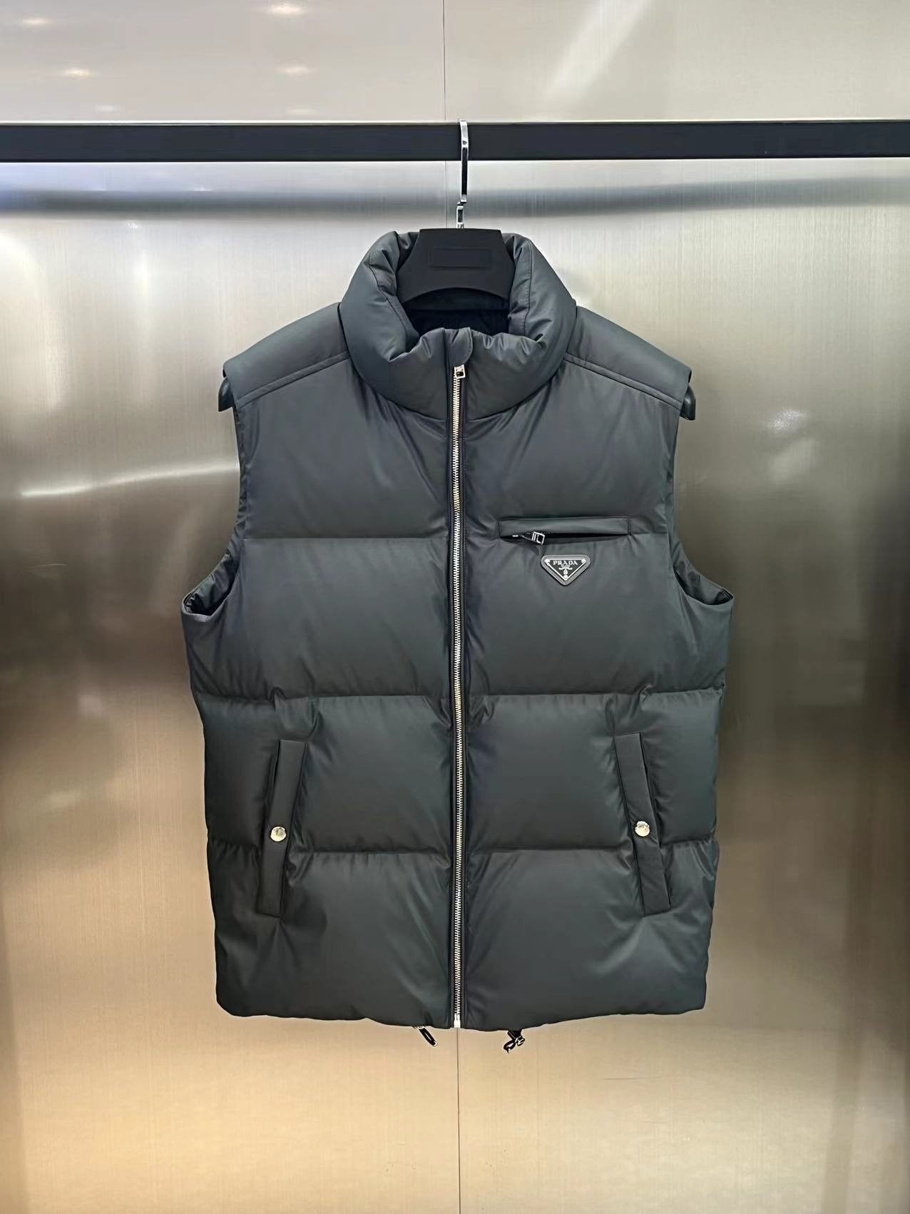 Prada Triangle Badge Padded Vest — hero