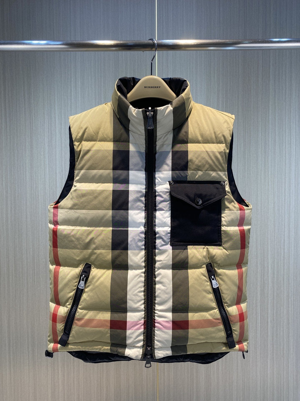 Burberry Reversible Check Quilted Vest — hero