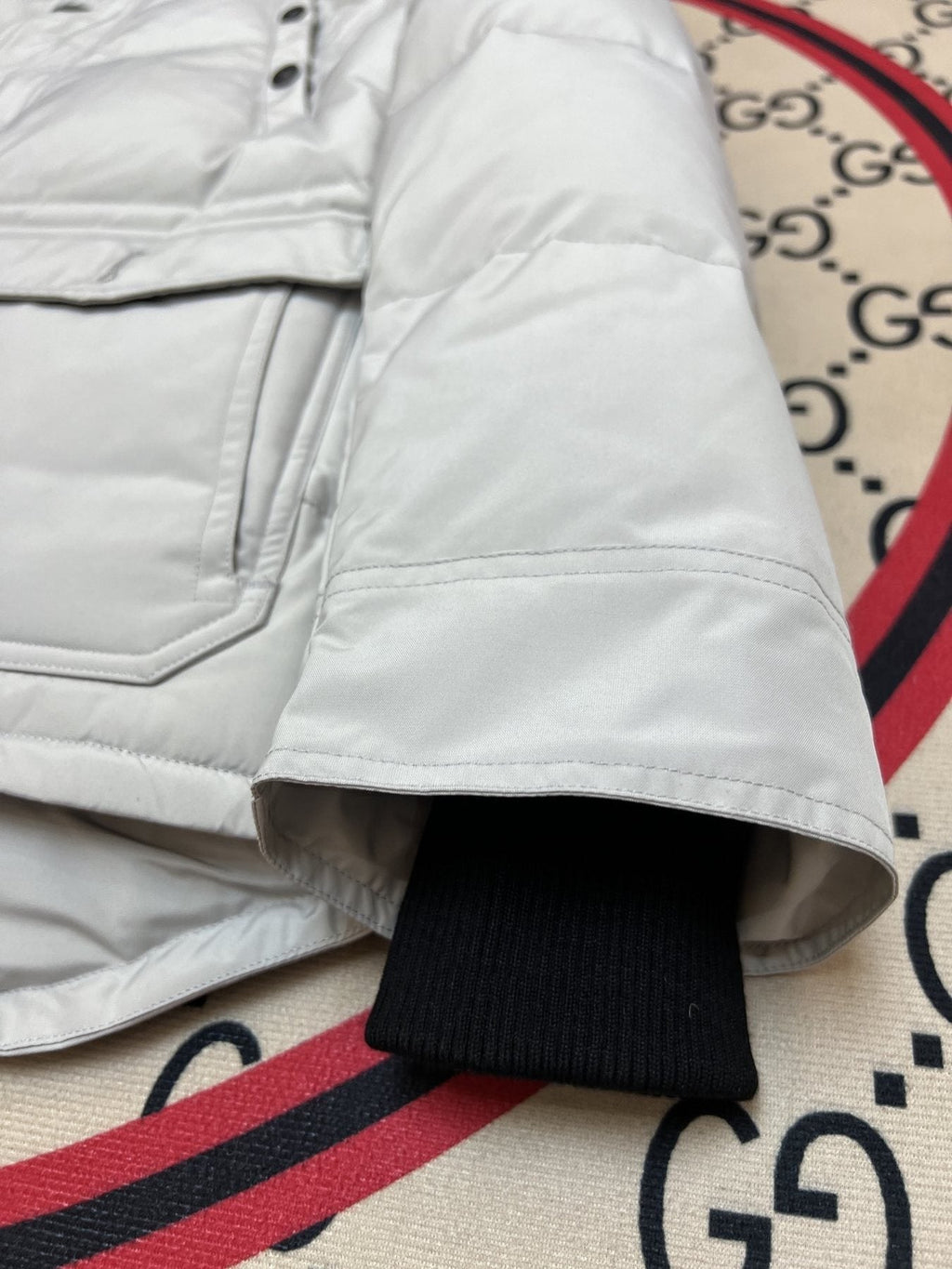Moose Knuckles Men's Fur-Trim Hooded Puffer Jacket — detail