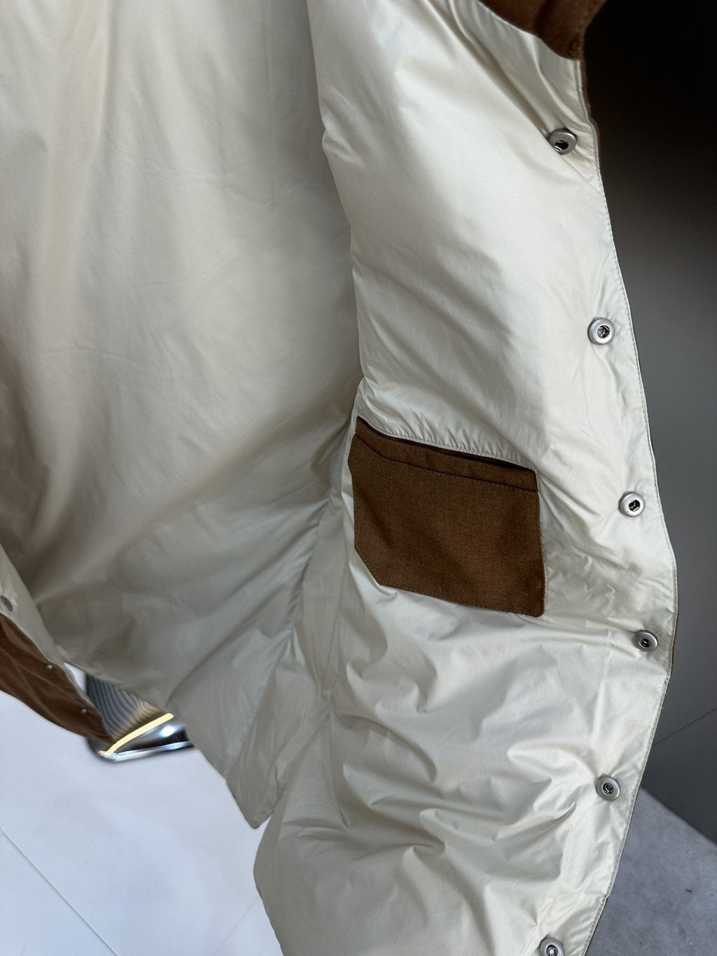 Prada Quilted Hooded Down Vest — fabric_closeup