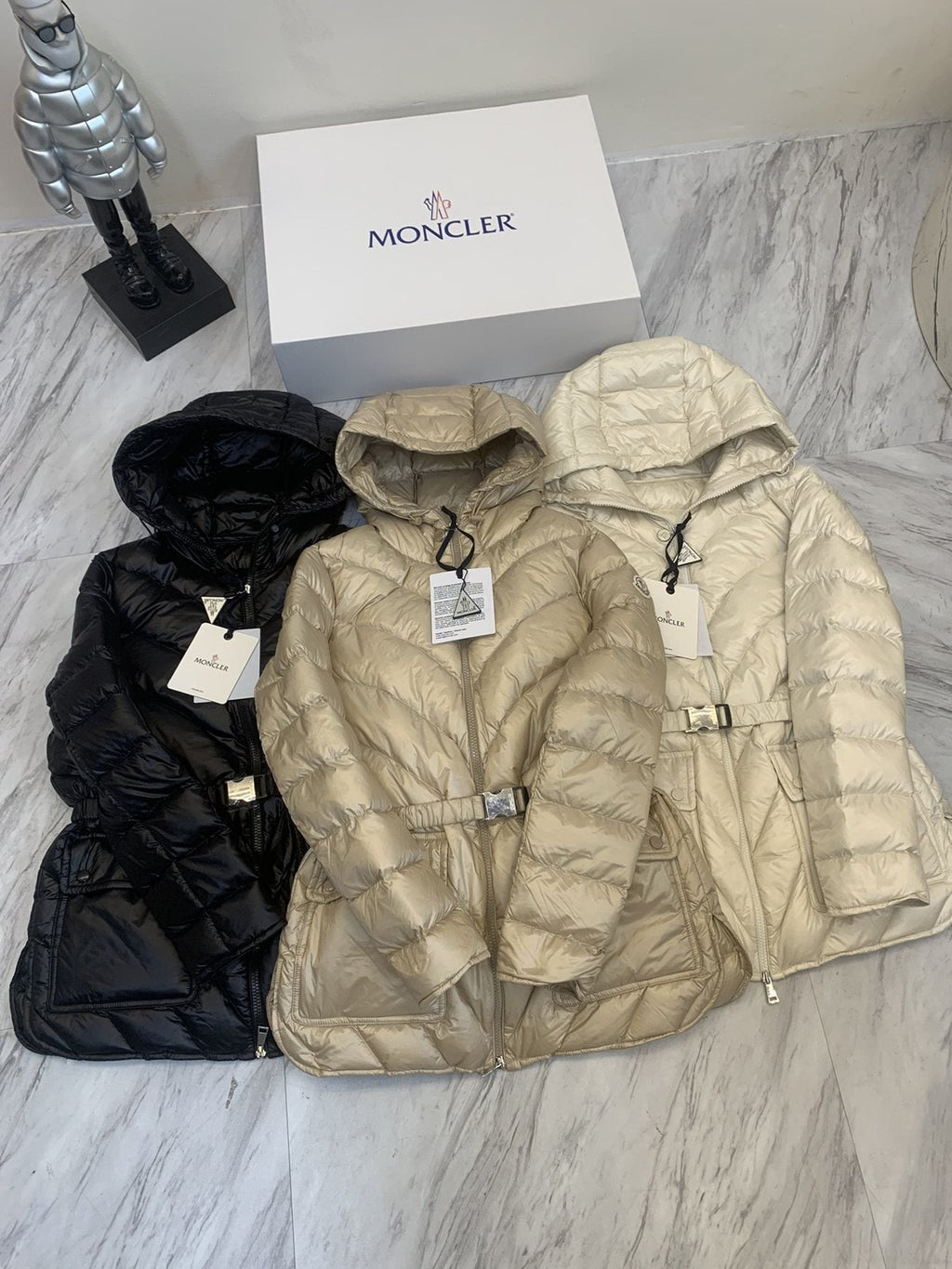Moncler Hooded Belted Puffer Coat — comparison