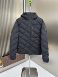 Moncler Chevron-Quilted Hooded Puffer Coat — hero