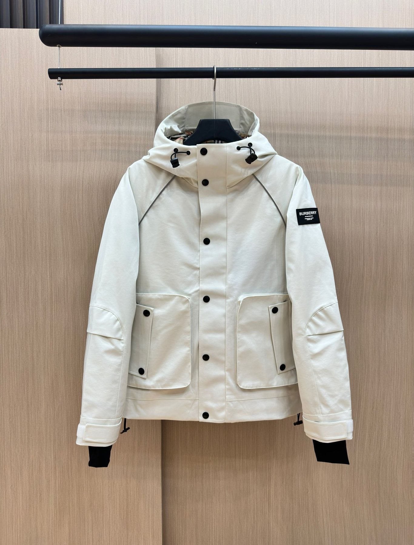Burberry Hooded Utility Short Down Jacket — front