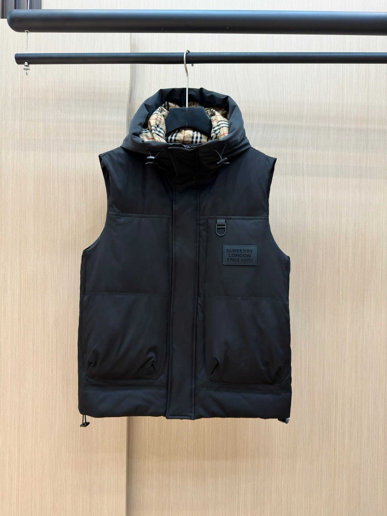 Burberry Hooded Padded Down Vest — front
