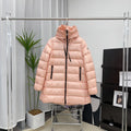 Moncler Women's Hooded Quilted Long Down Coat — front