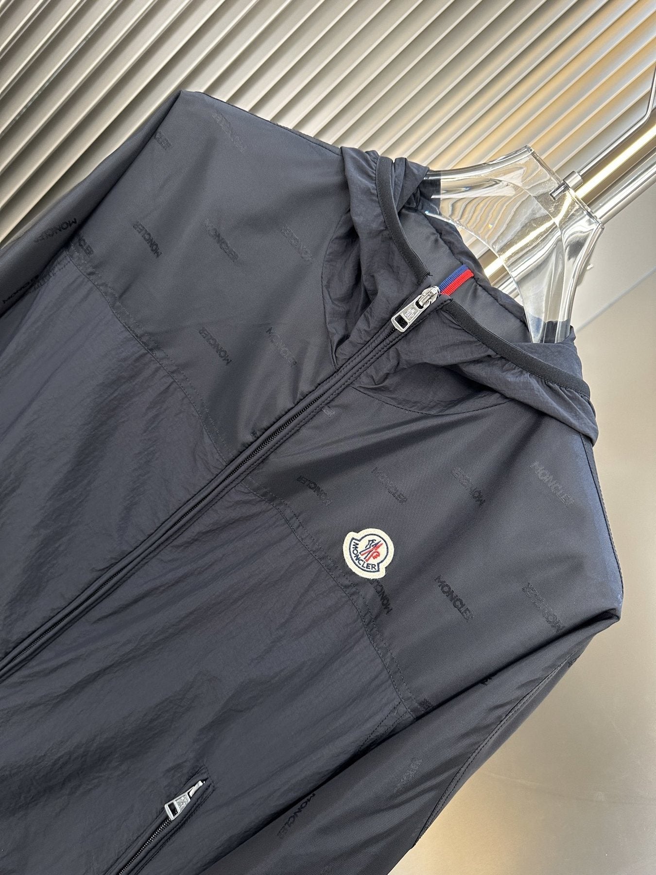 Moncler Hooded Full-Zip Jacket — detail