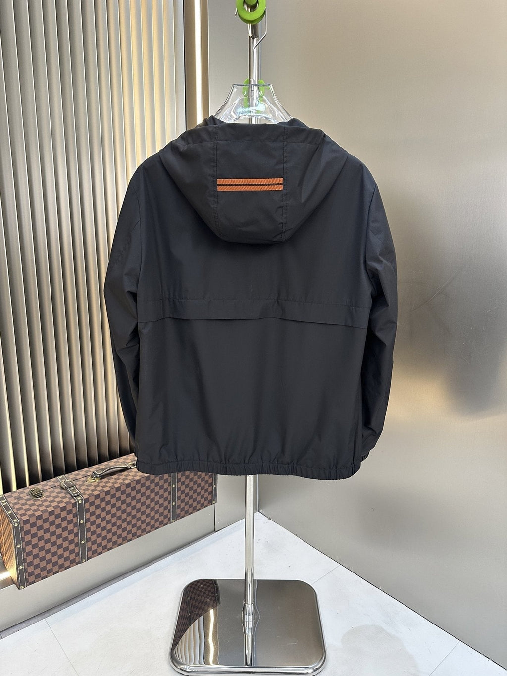Zegna Hooded Zip-Front Jacket — back