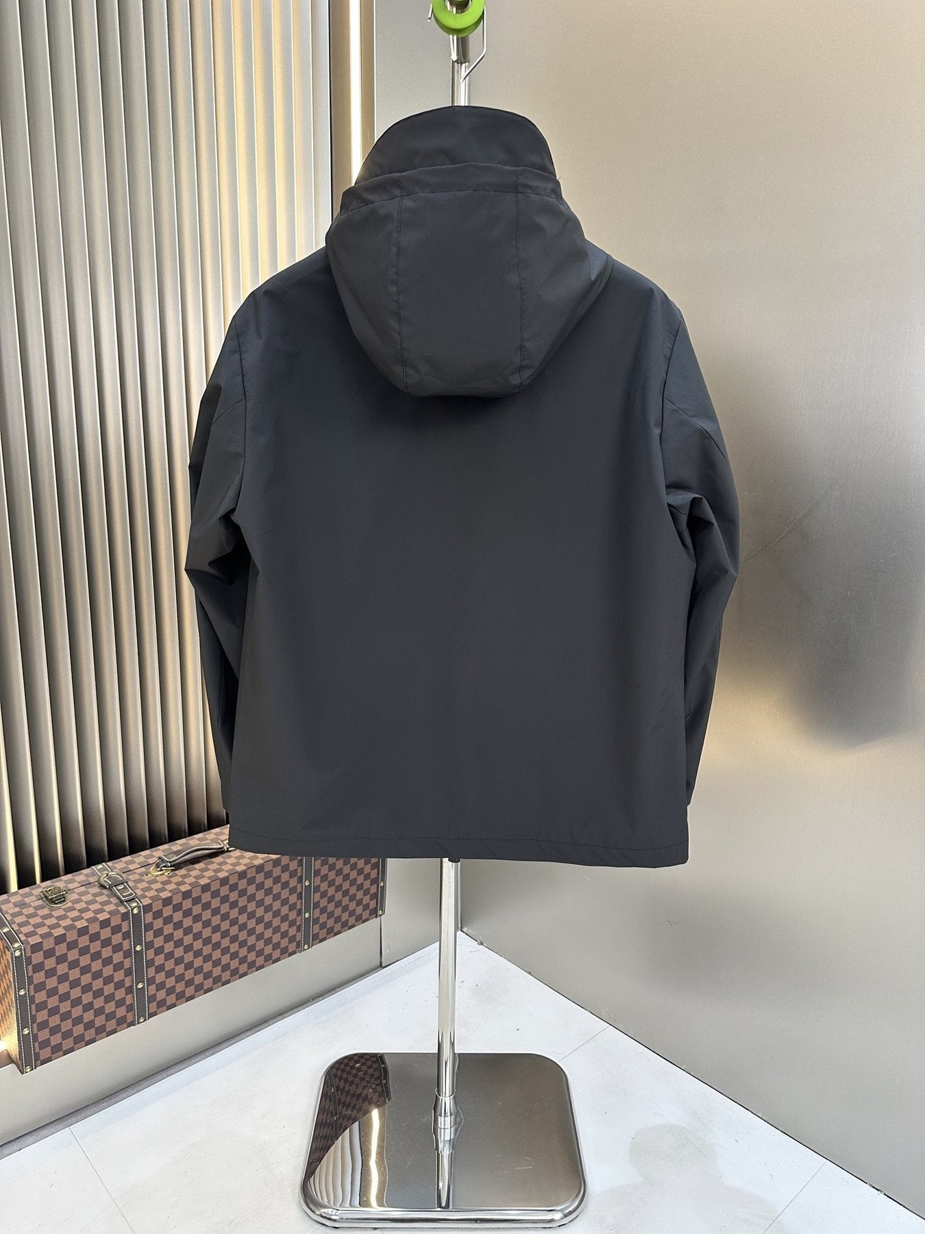 Moncler Hooded Zip-Front Jacket — back